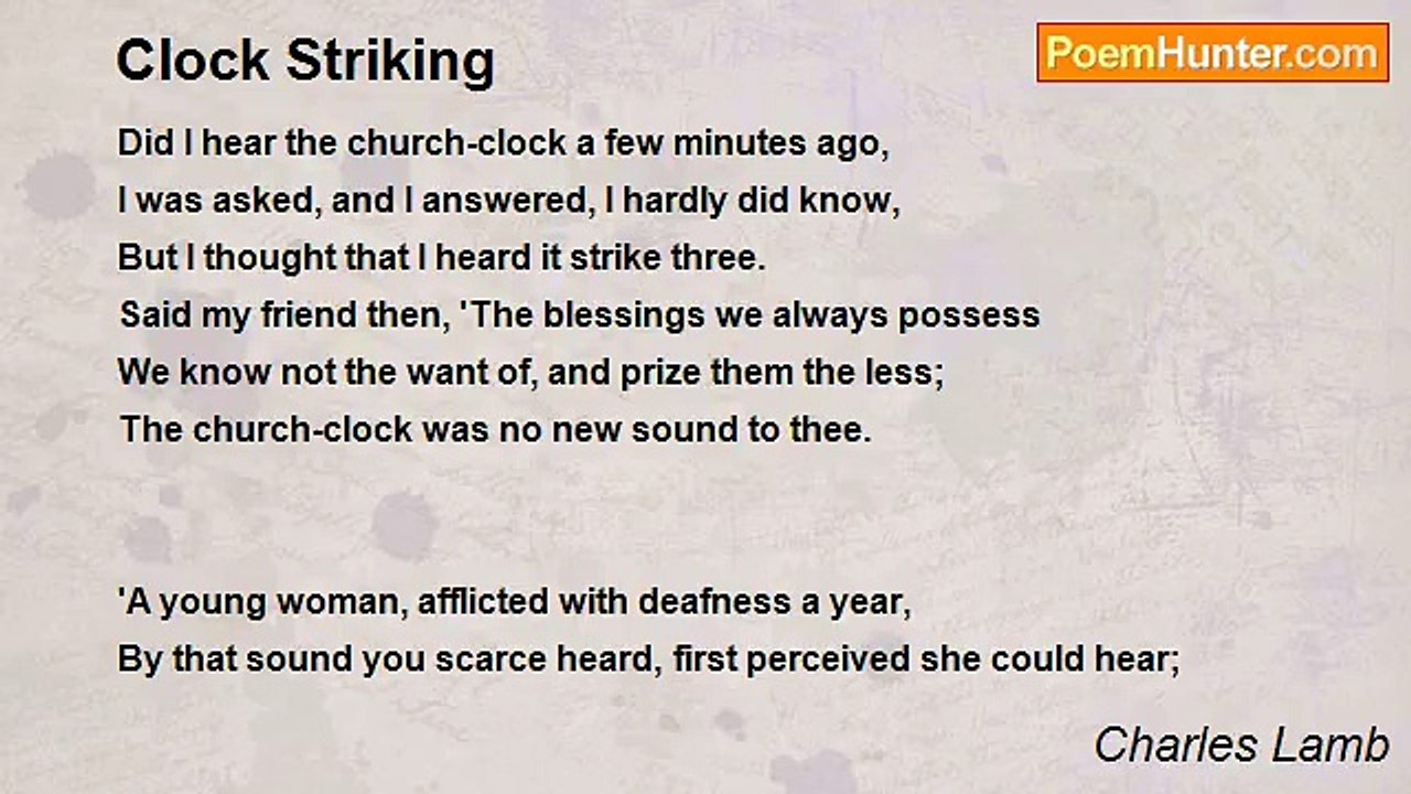Charles Lamb - Clock Striking
