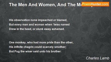 Charles Lamb - The Men And Women, And The Monkeys
