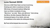 Zora Bernice May Cross - Love Sonnet XXVIII