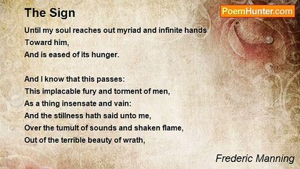 Frederic Manning - The Sign