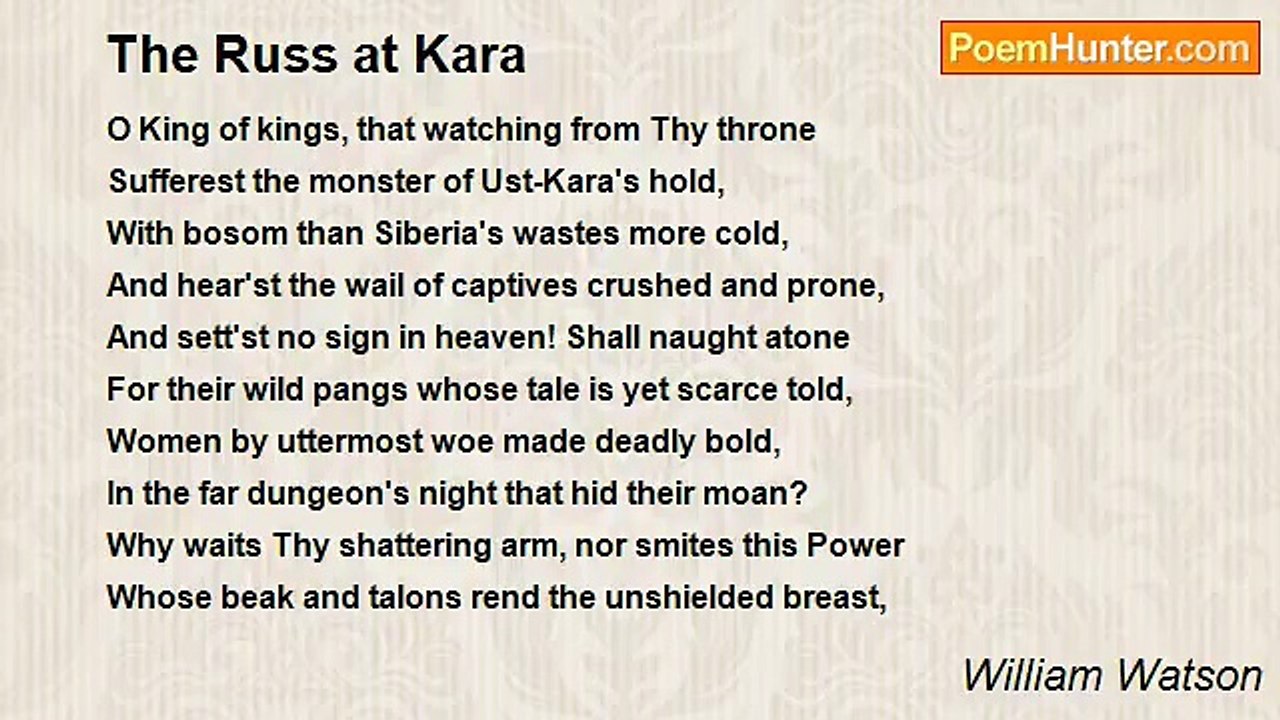 William Watson - The Russ at Kara