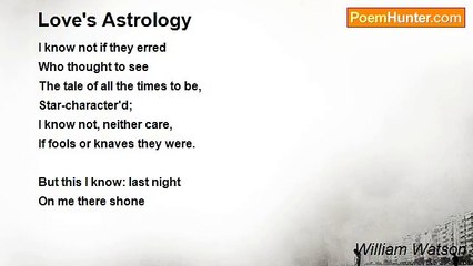 William Watson - Love's Astrology
