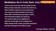 George Moses Horton - Meditation On A Cold, Dark, And Rainy Night