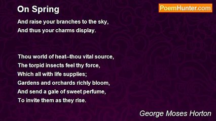 George Moses Horton - On Spring