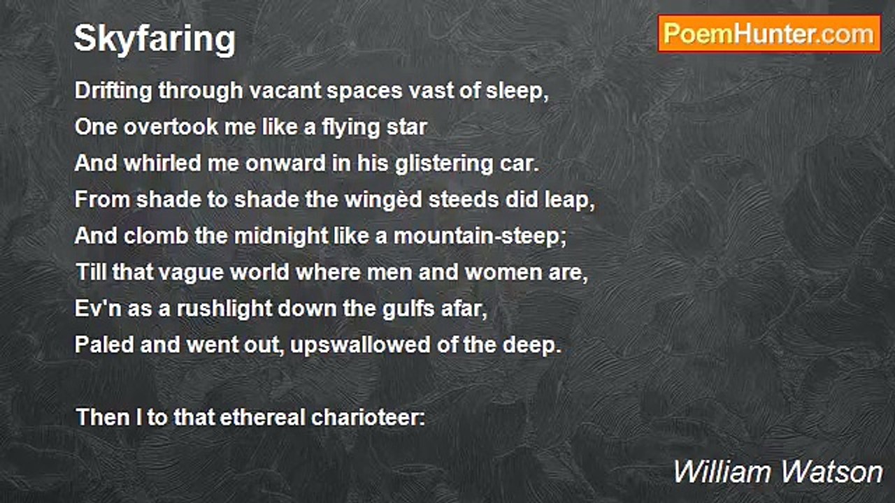 William Watson - Skyfaring