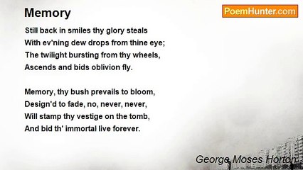 George Moses Horton - Memory