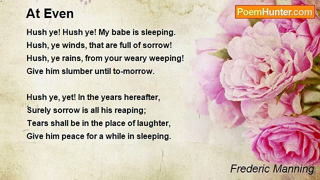 Frederic Manning - At Even