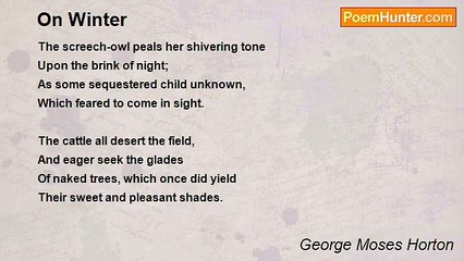 George Moses Horton - On Winter