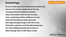 William Watson - Vanishings