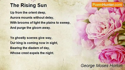 George Moses Horton - The Rising Sun