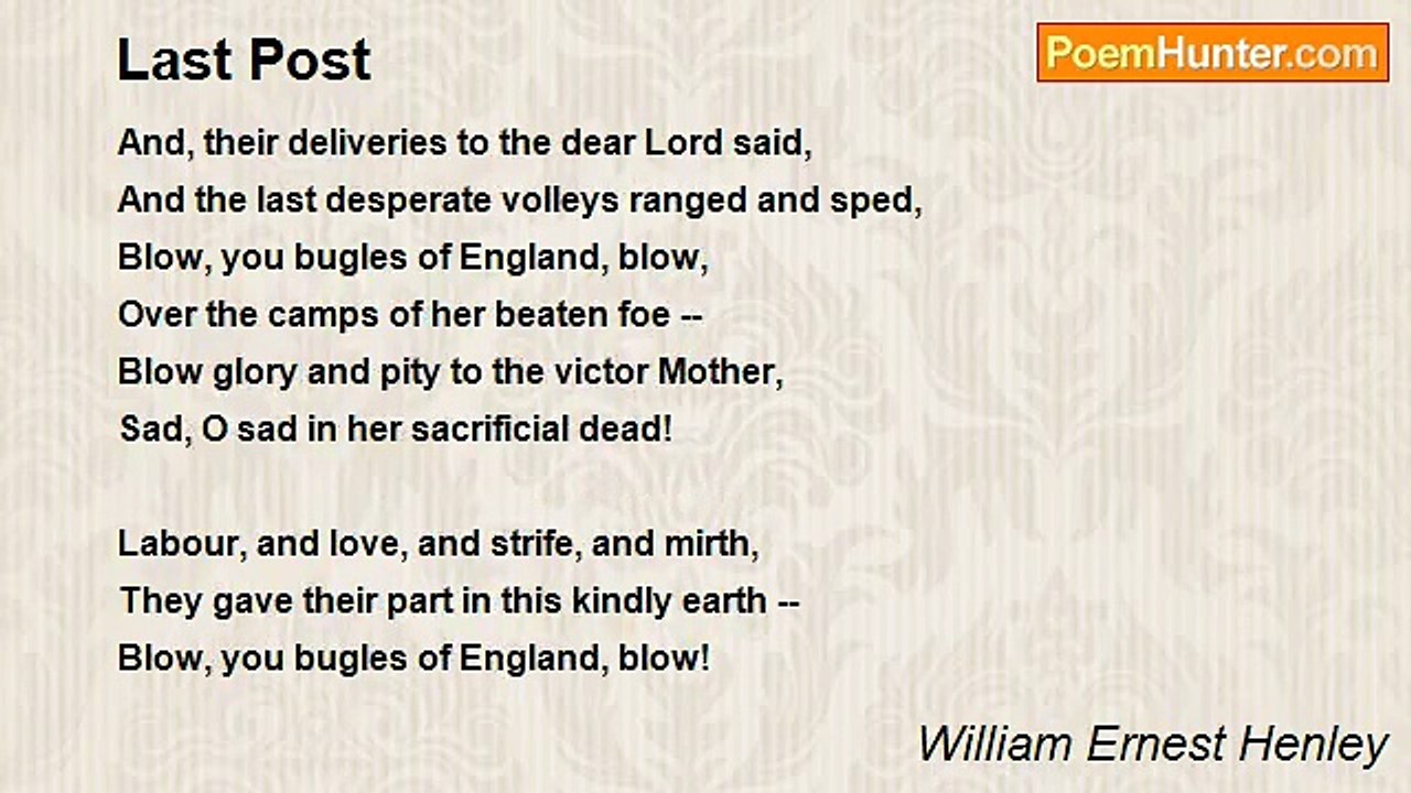 William Ernest Henley - Last Post