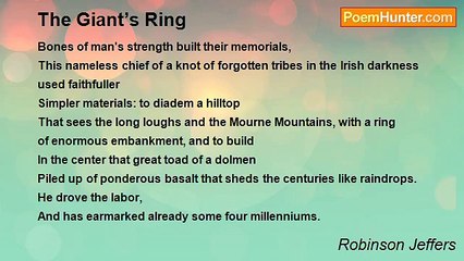 Robinson Jeffers - The Giant’s Ring