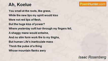 Isaac Rosenberg - Ah, Koelue