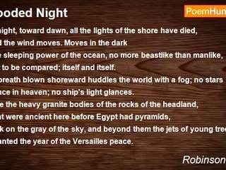 Robinson Jeffers - Hooded Night