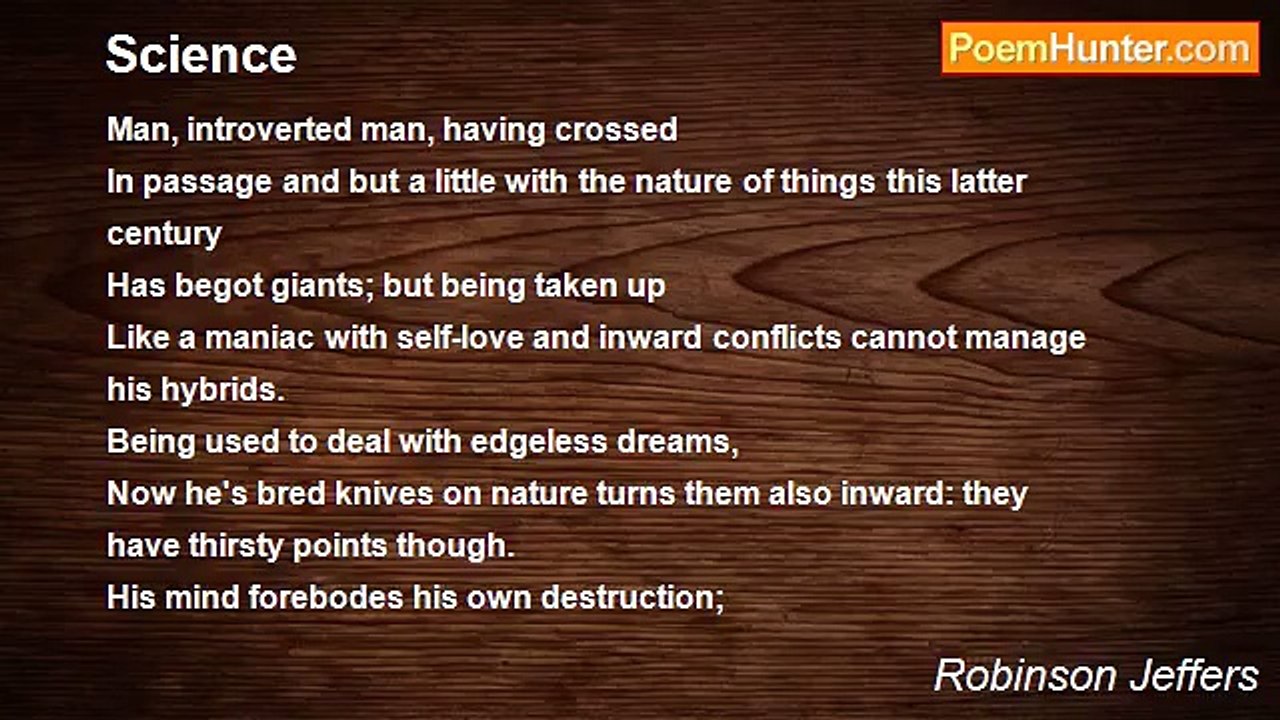 Robinson Jeffers - Science
