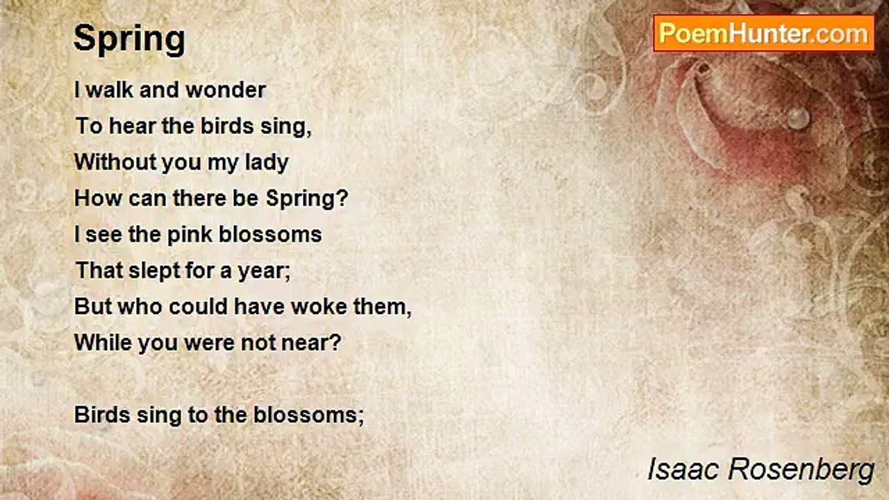 Isaac Rosenberg - Spring