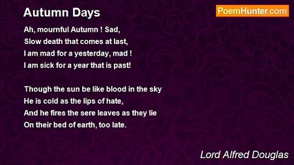 Lord Alfred Douglas - Autumn Days