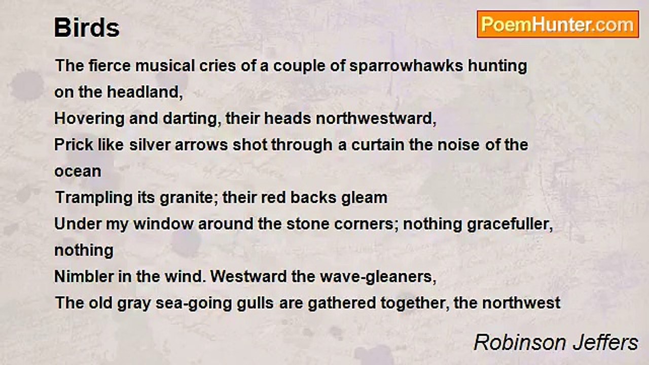 Robinson Jeffers - Birds