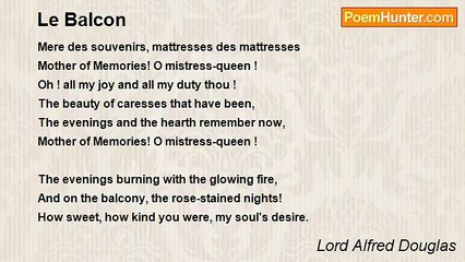 Lord Alfred Douglas - Le Balcon