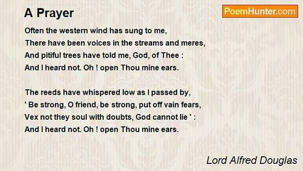 Lord Alfred Douglas - A Prayer