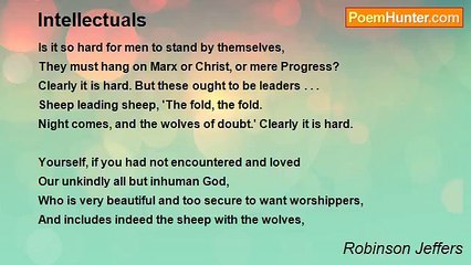 Robinson Jeffers - Intellectuals