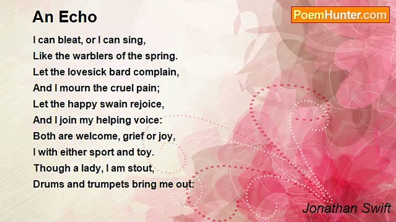 Jonathan Swift - An Echo