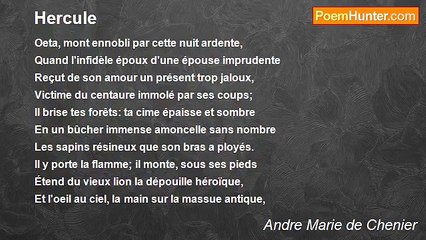 Andre Marie de Chenier - Hercule