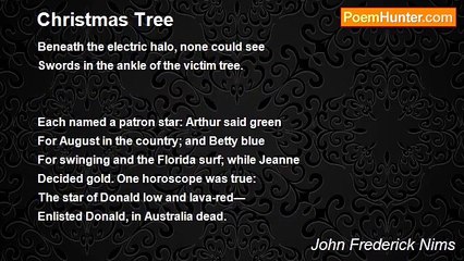 John Frederick Nims - Christmas Tree