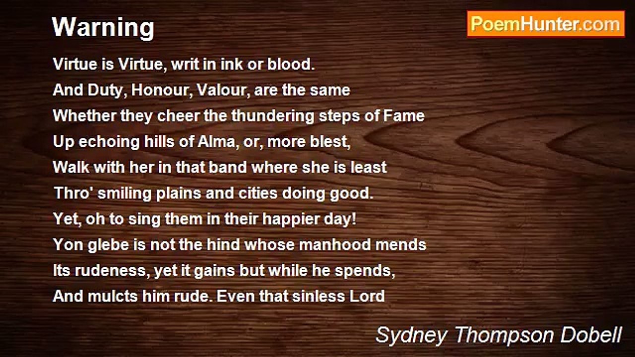Sydney Thompson Dobell - Warning