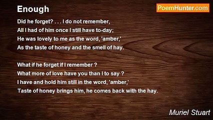 Muriel Stuart - Enough