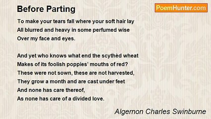 Algernon Charles Swinburne - Before Parting