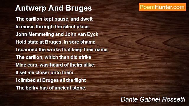 Dante Gabriel Rossetti - Antwerp And Bruges