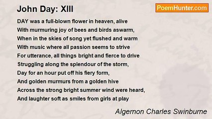 Algernon Charles Swinburne - John Day: XIII