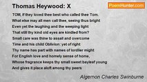Algernon Charles Swinburne - Thomas Heywood: X