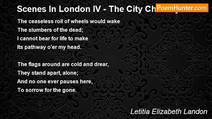 Letitia Elizabeth Landon - Scenes In London IV - The City Churchyard