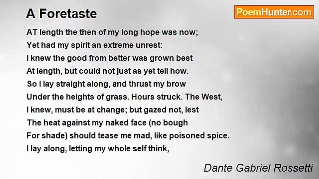 Dante Gabriel Rossetti - A Foretaste