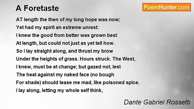 Dante Gabriel Rossetti - A Foretaste