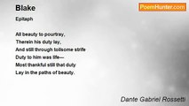 Dante Gabriel Rossetti - Blake