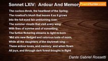 Dante Gabriel Rossetti - Sonnet LXIV:  Ardour And Memory