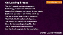 Dante Gabriel Rossetti - On Leaving Bruges