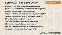 Dante Gabriel Rossetti - Sonnet XI:  The Love-Letter