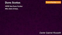 Dante Gabriel Rossetti - Duns Scotus