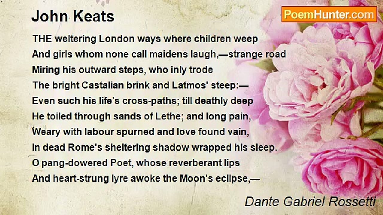 Dante Gabriel Rossetti - John Keats