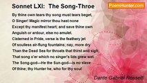 Dante Gabriel Rossetti - Sonnet LXI:  The Song-Throe