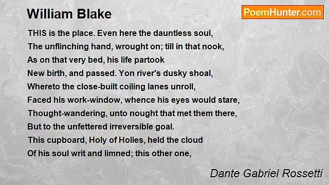 Dante Gabriel Rossetti - William Blake