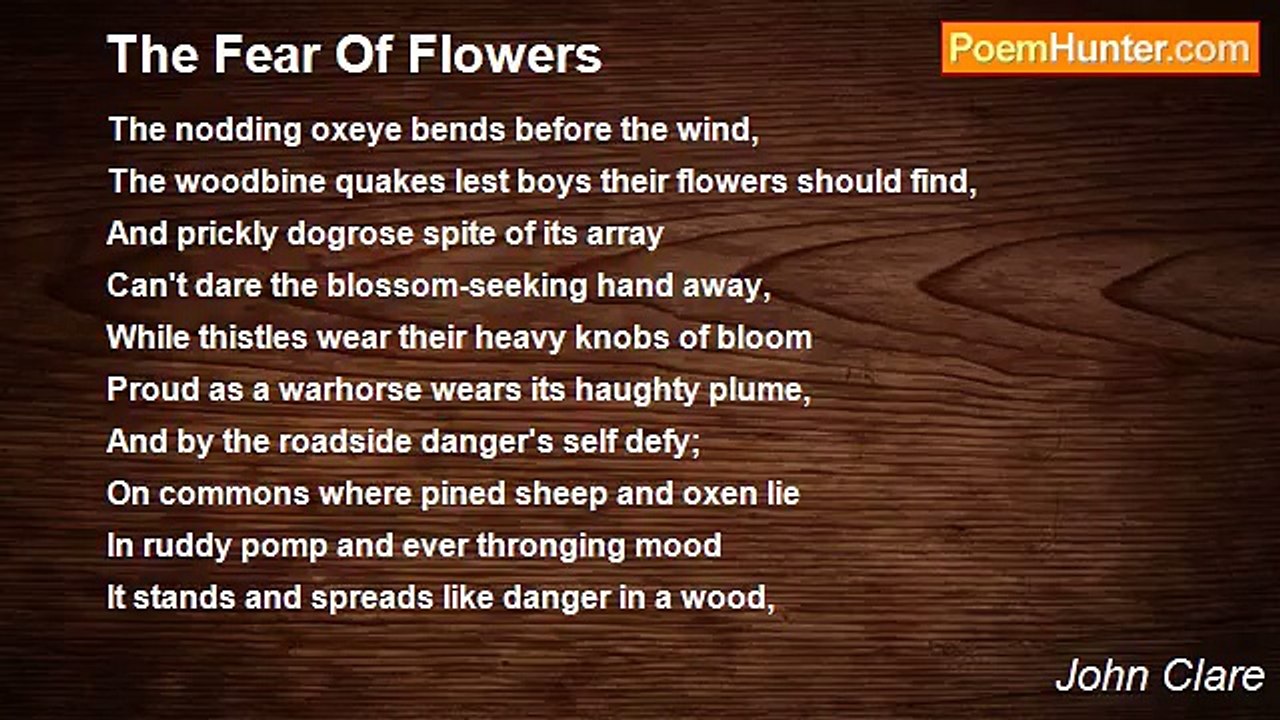 John Clare - The Fear Of Flowers
