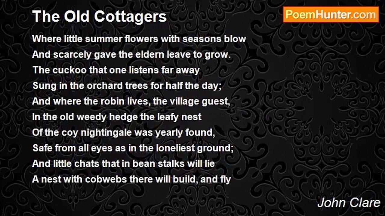 John Clare - The Old Cottagers