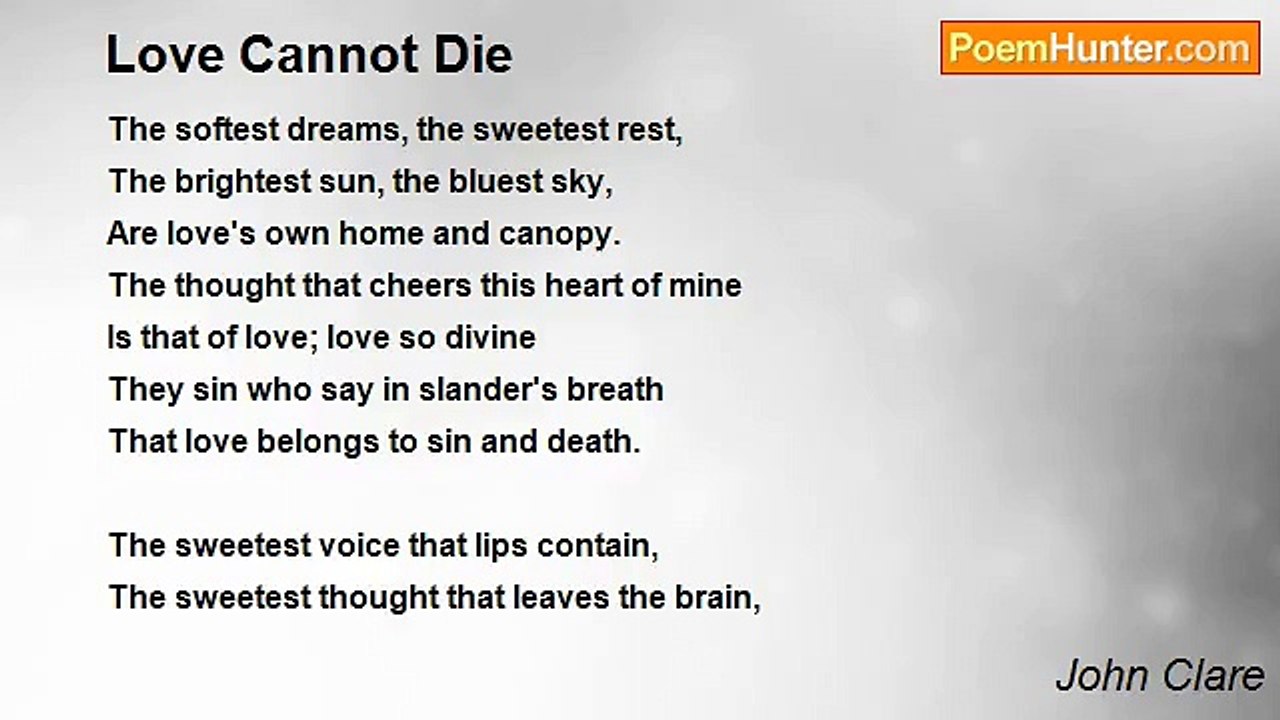 John Clare - Love Cannot Die