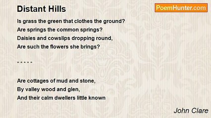 John Clare - Distant Hills
