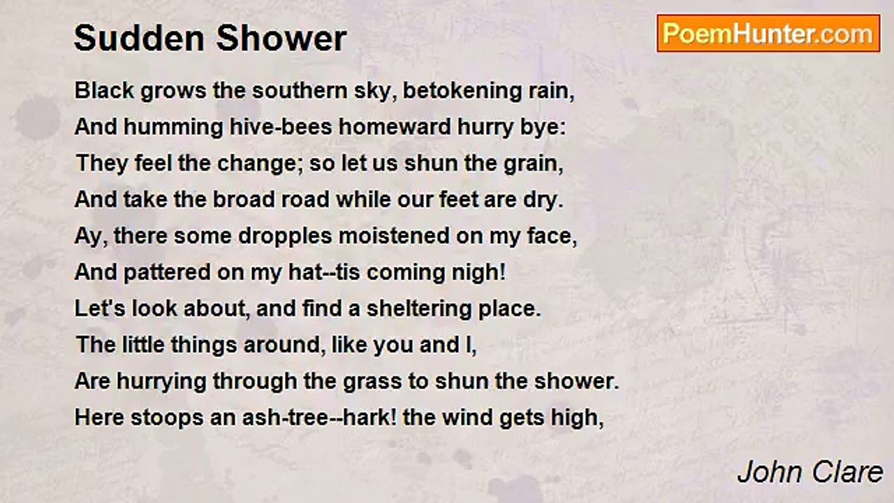 John Clare - Sudden Shower